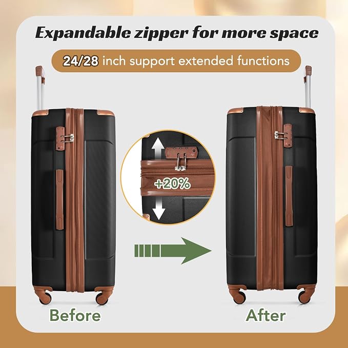 Merax 28 Inch Checked-Large Luggage - Image 4