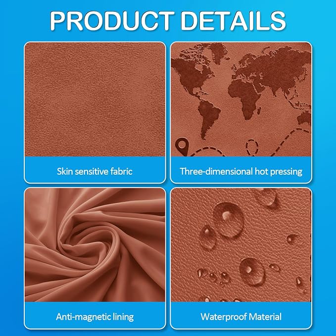 Passport Holders, RFID Blocking Credit Card Holder, PU Leather Passport Holders - Image 4