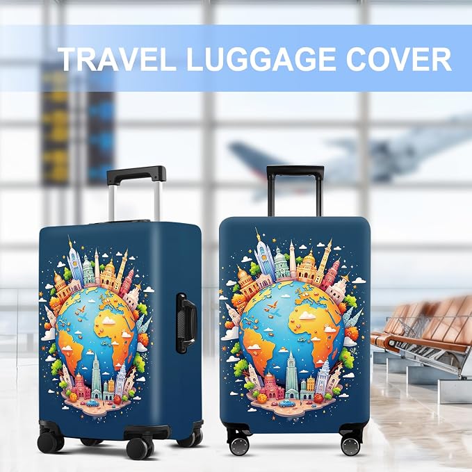 Luggage Cover Washable Suitcase Protector Anti-Scratch, Stretchable Fit - Image 6