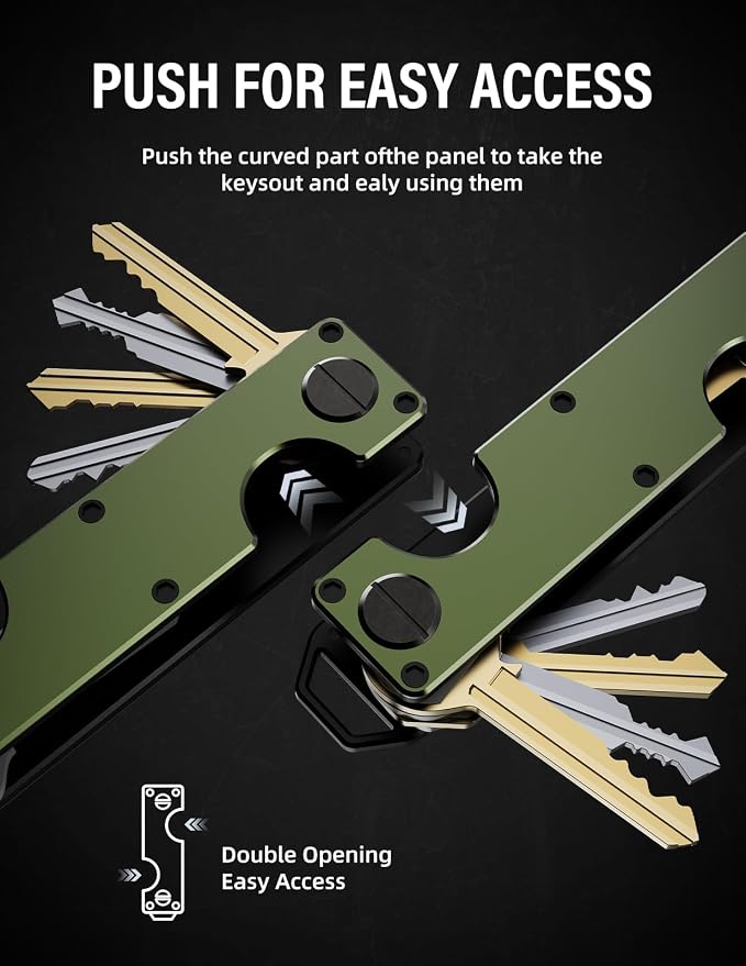 Key Organizer Key Holder Compact Key Case Minimalist Metal Key Chain Key Holder - Image 5