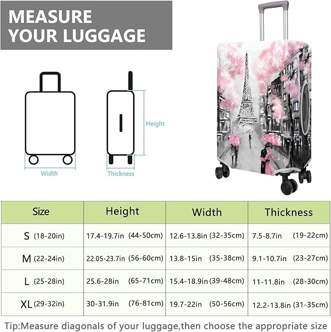 Travel Luggage Cover Suitcase Protector Fits 18-32 Inch Wheel Covers - Image 6