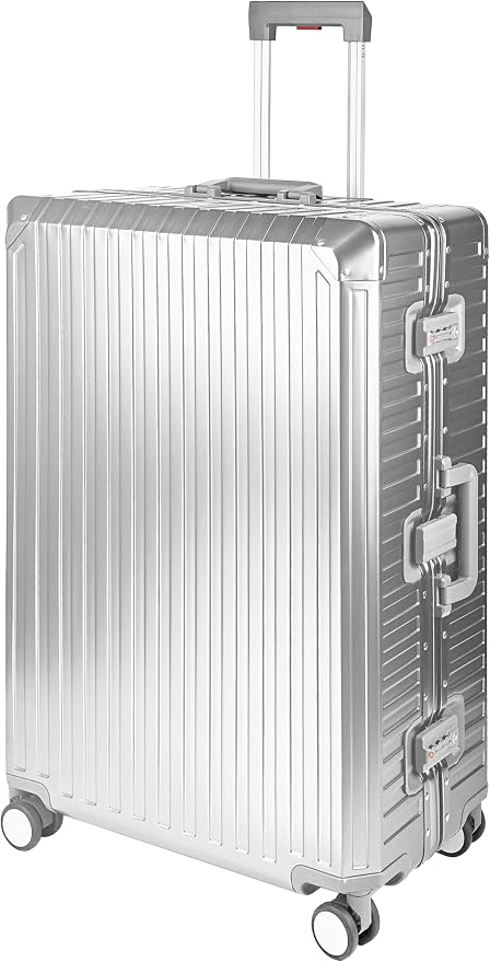 X2 All Aluminum Luggage Suitcase 3 Sizes TSA Lock Carry On Silver - Image 2