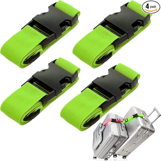 4Pack Luggage Straps Add Bag Luggage Straps to Connect Two Suitcases, by Ajmyonsp