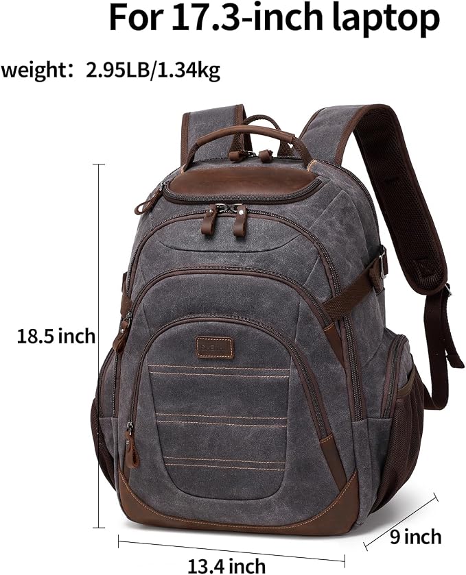 Travel Laptop Backpack 17.3 inch XL Computer Backpack - Image 4