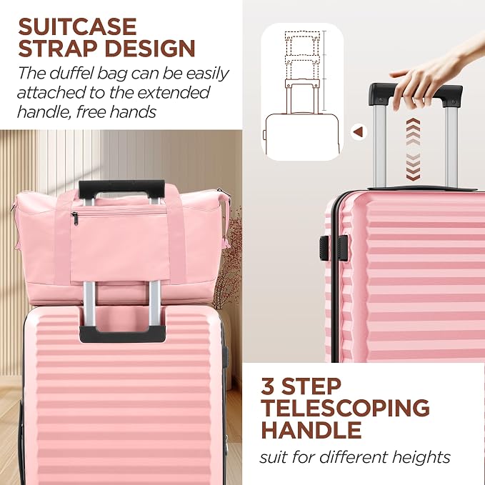 SHOWKOO Suitcase Hardside Expandable Luggage Set, Suitcase - Image 5