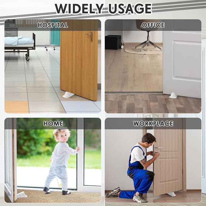 Frienda 8 Pcs Jumbo Door Stoppers Heavy Duty Door Stopper Tall up to 2inch Tall - Image 7