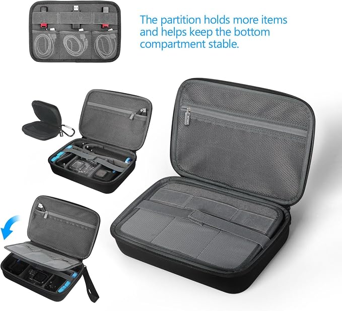 JSVER Hard Carrying Case for GoPro Hero13/12/11/10/9/8/7, AKASO EK7000 / Brave - Image 2