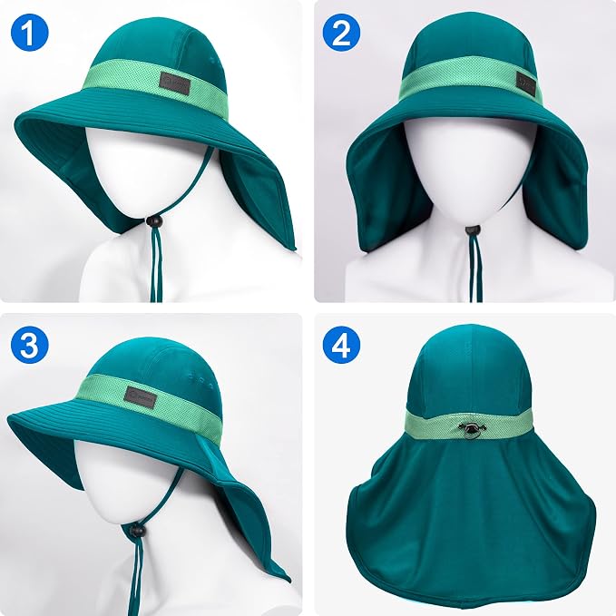 Sukeen Cooling Sun Hat for Men Women UPF50+ Wide Brim Fishing Hat - Image 7