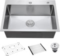 25-Inch Drop-In Kitchen Sink, SINKVINE 25" x 18" Stainless Steel Indoor and by SINKVINE