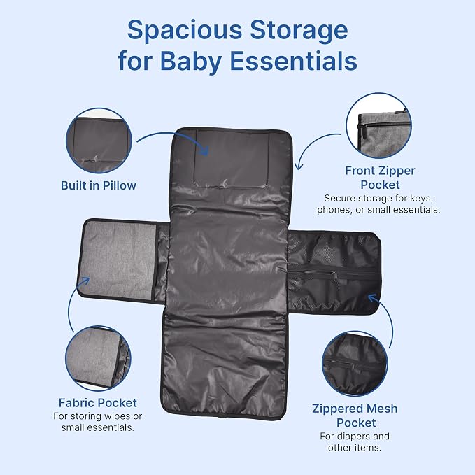 RELEONE Portable Diaper Changing Pad – Waterproof & Foldable Baby Changing Mat - Image 2