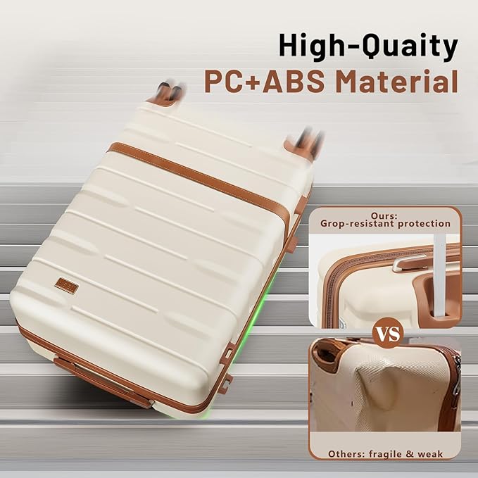 Luggage Sets, Suitcase with Spinner Wheels, PC+ABS Hardshell Travel Luggage Set - Image 2