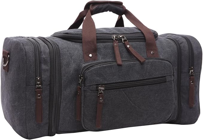 Duffle Bag for Travel, Large Canvas Duffel Bag for Travelling Overnight by VanBasic