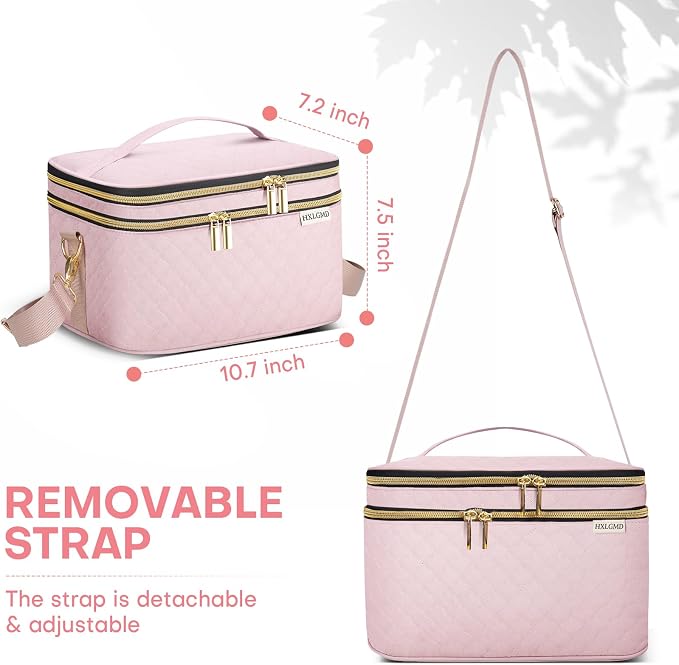 Double Layer Travel Makeup Bag Women, Cosmetic Organizer Case, Travel - Image 7