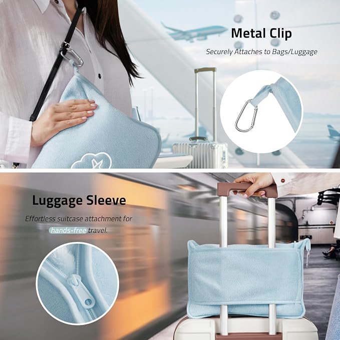 Travel Blanket, 3-in-1 Ultra-Soft, Warm & Lightweight Travel Blanket Airplane - Image 5