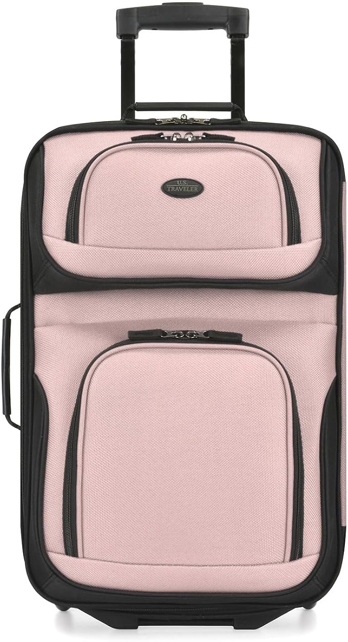 U.S. Traveler Lightweight Rolling 20" Carry On Luggage Softside Suitcase - Image 2