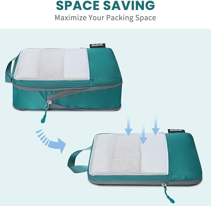 BAGAIL 4 Set/6 Set Ultralight Compression Packing Cubes Packing Organizer - Image 5