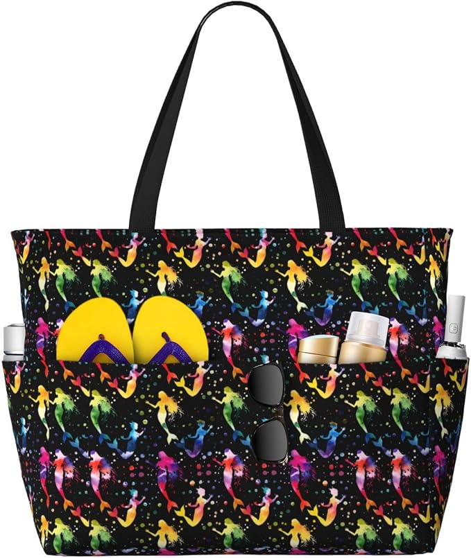 Beach Bag for Women Beach Tote Bag Waterproof Sandproof Large Bags by NLZI