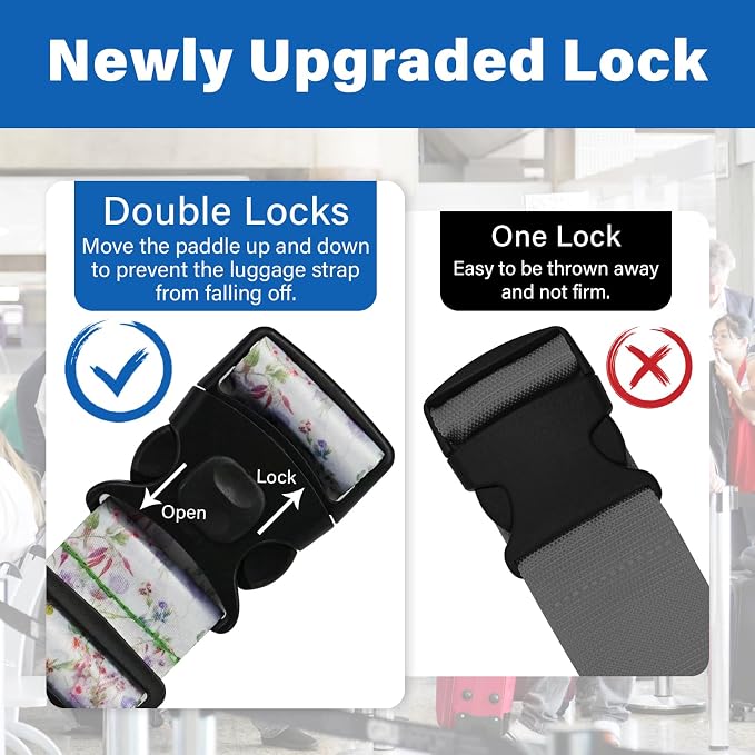 Luggage Straps for Suitcases, Travel Adjustable Belt - Image 3