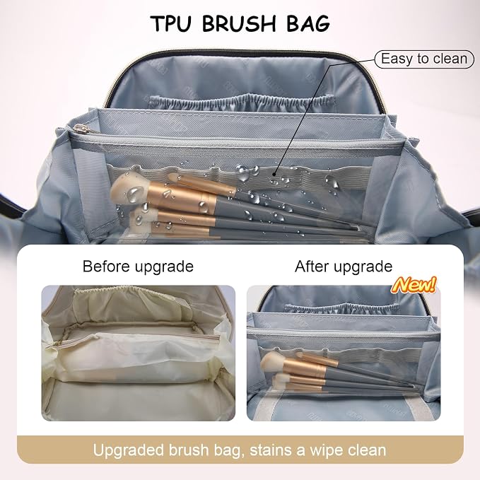 BOYATU Travel Makeup Bag for Women: Cosmetic Organizer Bag - Image 2