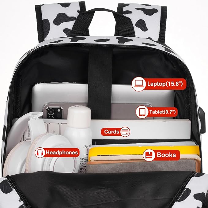 Unisex School Backpack, Classic Casual Bookbag Adults and Teens Schoolbag - Image 4