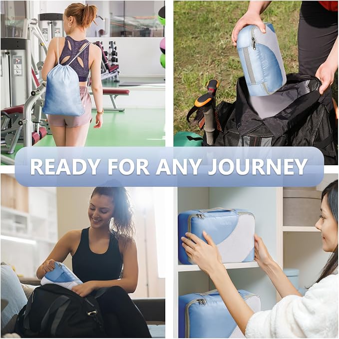 8 Set Packing Cubes for Travel, Gifts for Women Mom, Anti-Tearing Suitcase - Image 6