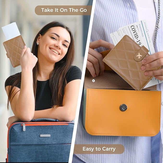 Melsbrinna Premium Leather Passport Holder Covers Case, Waterproof Rfid - Image 6