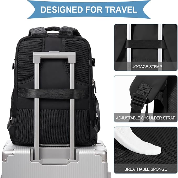 coowoz Travel Backpack For Women Men, Carry On Backpack, Hiking Backpack - Image 5