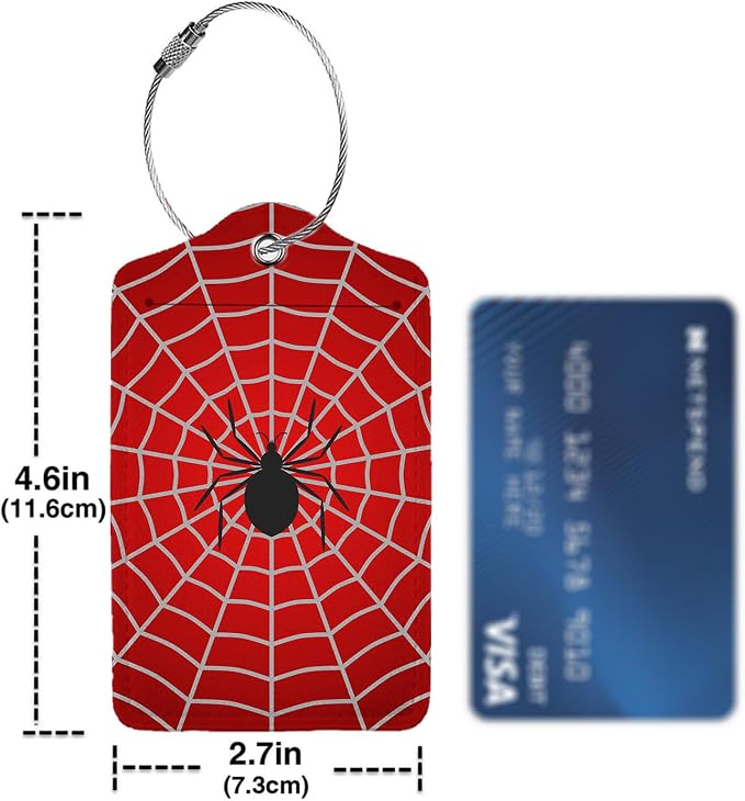 Spider Web 2-Pcs Premium Leather Tags - Image 4