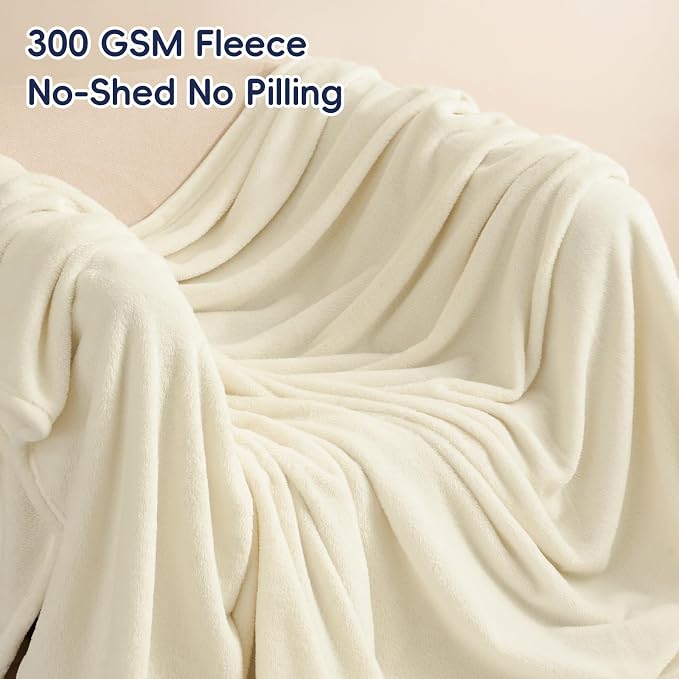 PHF Ultra Soft Fleece Blanket Twin Size, No Shed No Pilling Luxury Plush Cozy - Image 3