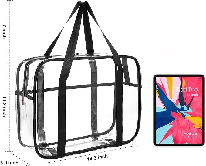 Clear Toiletry Bag Thick Transparent Cosmetic Bag Waterproof Makeup Artist - Image 5