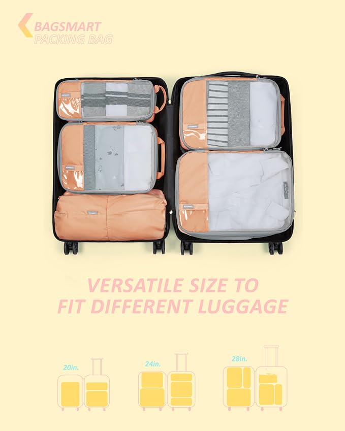 BAGSMART 6 Set Compression Packing Cubes - Image 3