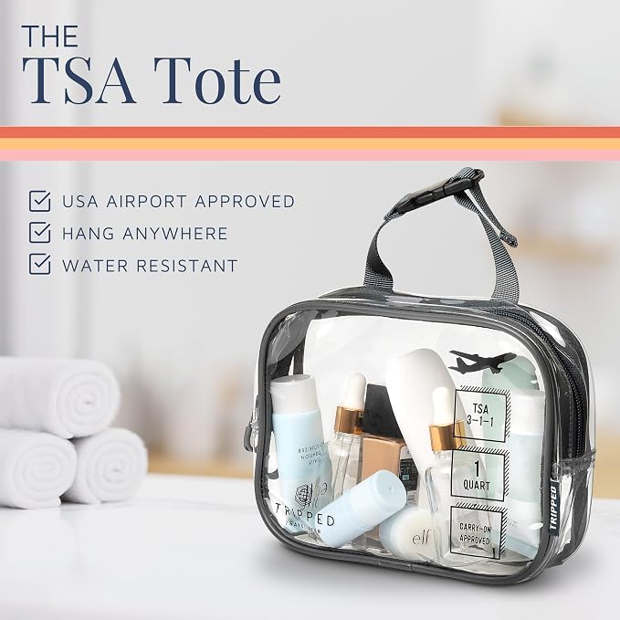 Toiletry Bag Kit Set: Hanging Travel Toiletry Bag + 311 TSA Cosmetic Liquid Bag - Image 5