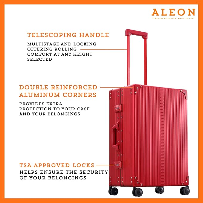 Aleon All Aluminum Lightweight 26" Carry-On Luggage - Image 4