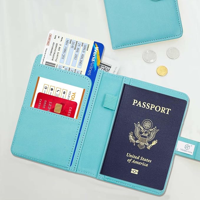 Melsbrinna Premium Leather Passport Holder Covers Case, Waterproof Rfid - Image 7