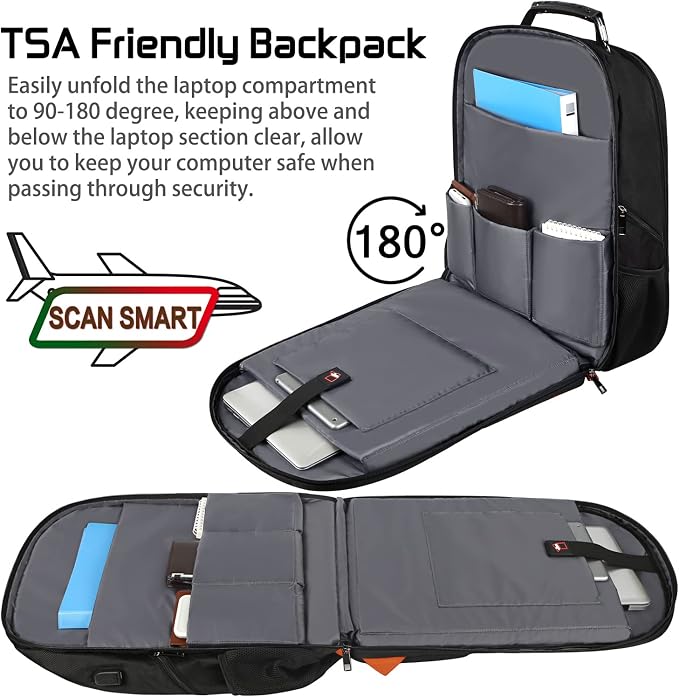 18.4 Laptop Backpack Women Men, 55L-60L Flight Approved Extra Large Travel - Image 3