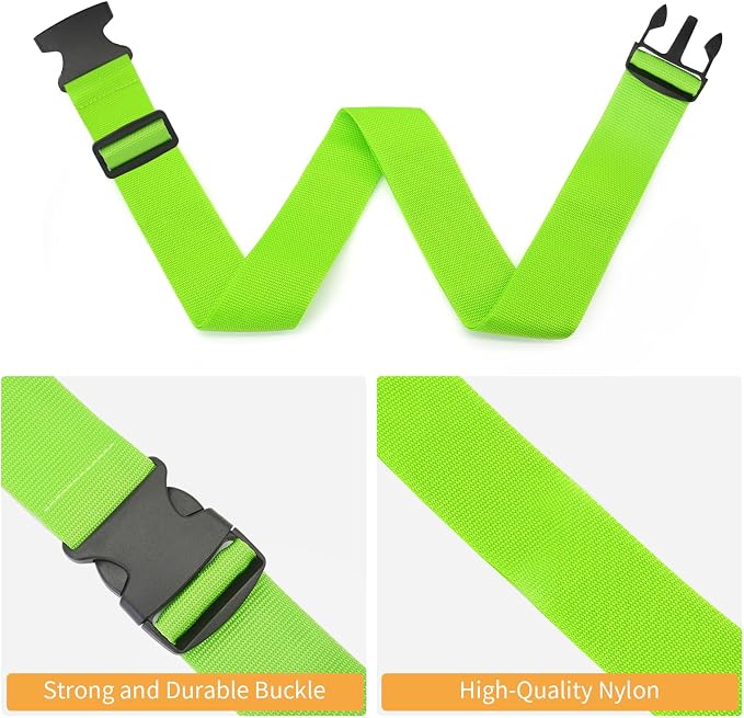 BILIONE 4 Pack Luggage Straps 79" Long Belts Keep Suitcase Secure While - Image 8