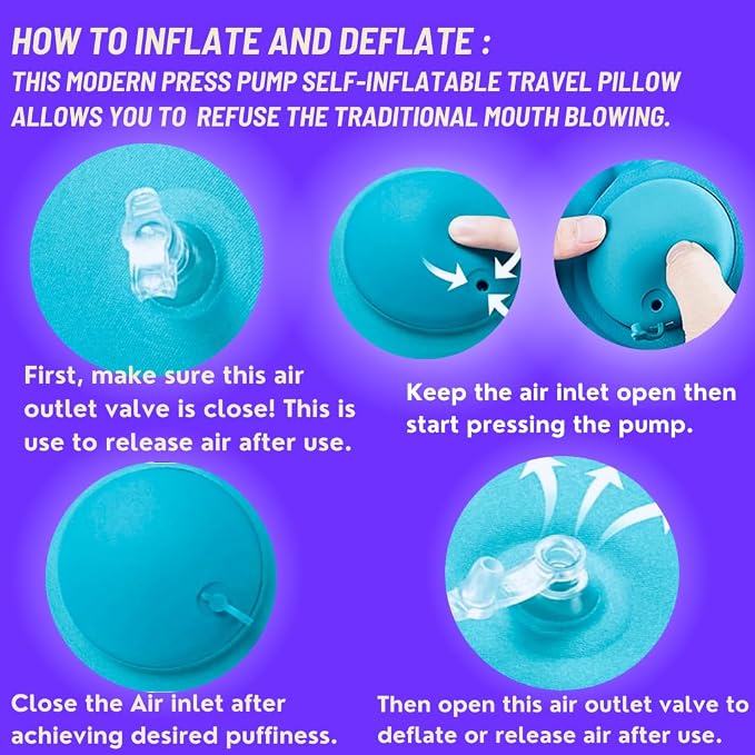 Vorgato Luxury- Inflatable Travel Pillow - Image 4