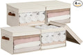 StorageWorks Storage Bins with Lid and Clear Window, Fabric Storage Boxes with by StorageWorks