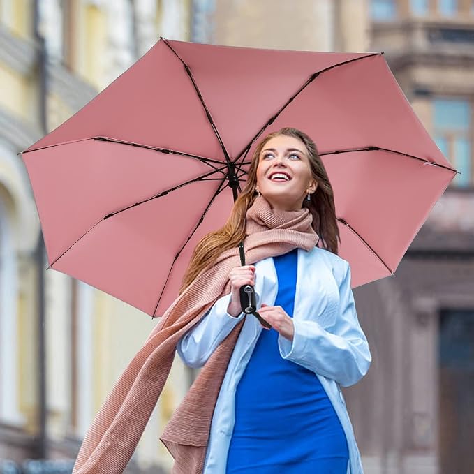 G4Free UPF 50+ UV Protection Large Travel Umbrella 42/46 Inch Auto Open Close - Image 4