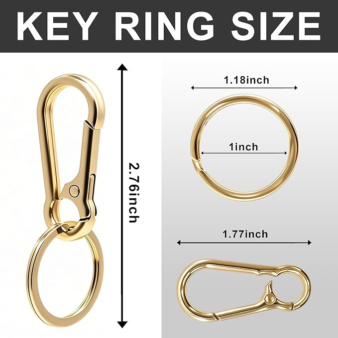 Keychain Keyring Set for Men Women Classic Metal Home Car Key Holder Organizer - Image 2