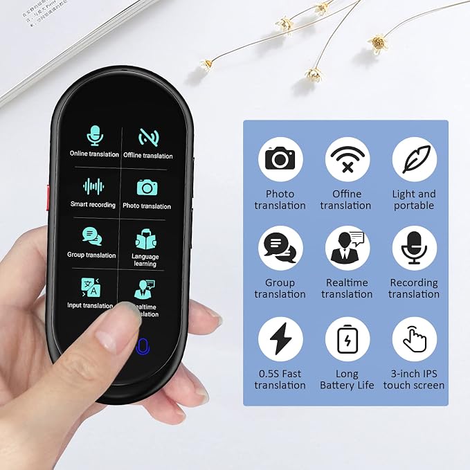 Language Translator Device, Portable Translator No WiFi Needed, Offline Voice - Image 2