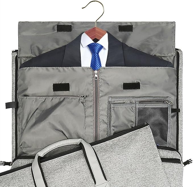 Modoker Convertible Garment Bag - 2 in 1 Hanging Suitcase Suit Travel Bags - Image 3