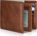 Mens Wallet Genuine Leather Bifold RFID Blocking Wallet by Artpaxy