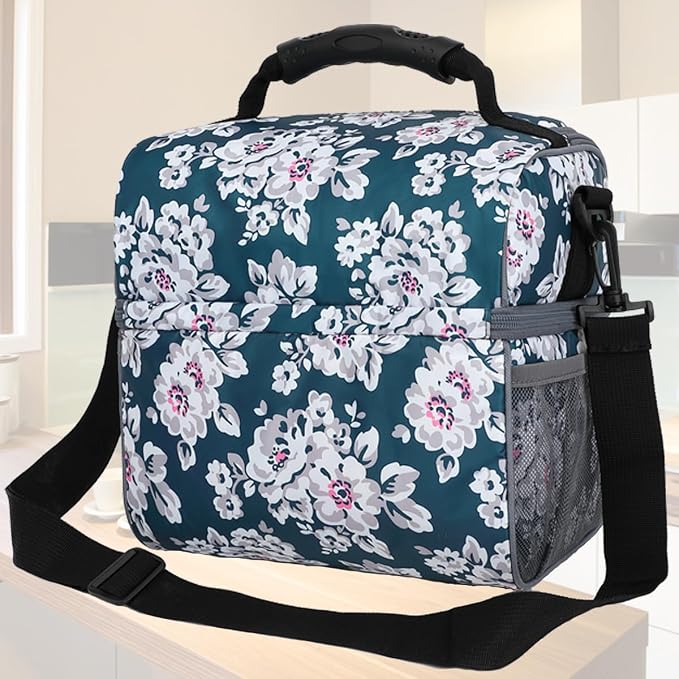 FlowFly Double Layer Cooler Insulated Lunch Bag Adult Lunch Box Large Tote Bag - Image 6