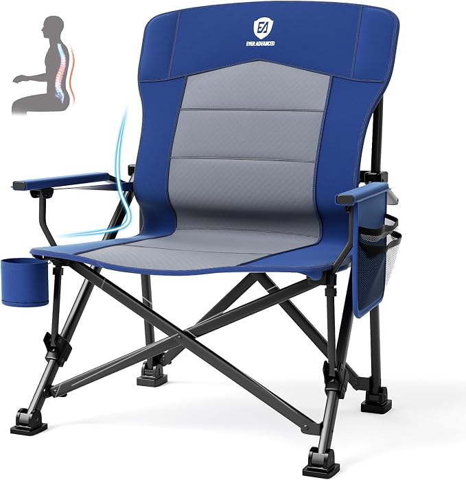 EVER ADVANCED Oversized Folding Camping Chair by EVERADVANCED