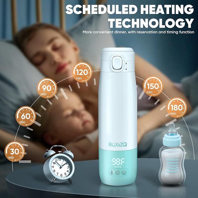 Portable Bottle Warmer for Travel, Portable Milk Warmer for Baby-12oz Ceramic - Image 3