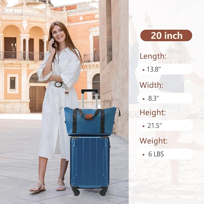 Merax Luggage Set 3 Piece Carry on Luggage, Lightweight Durable Spinner Suitcase - Image 2