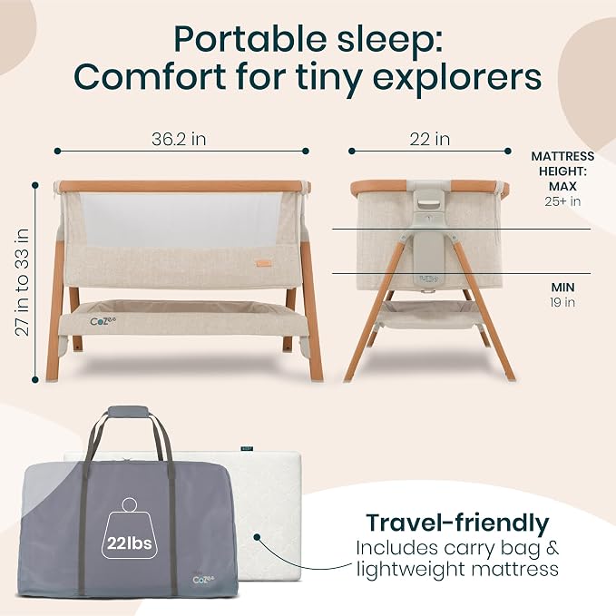 CoZee® 2-in-1 Baby Bassinet & Bedside Sleeper - Image 6