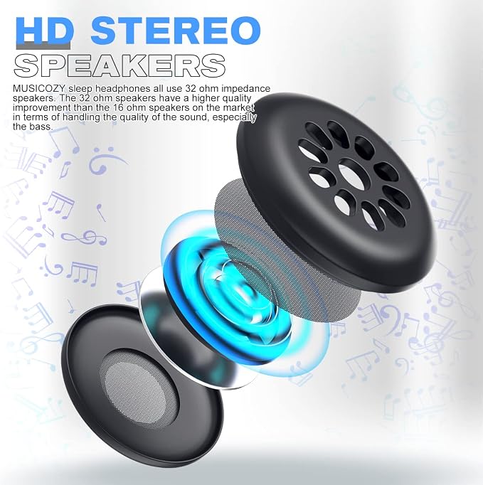 MUSICOZY Sleep Headphones, Wireless Music Earbuds Earphones - Image 5