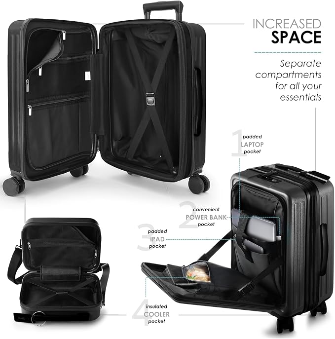 22 Inch Carry On Luggage 22x14x9 Airline Approved, Carry On Suitcase - Image 5